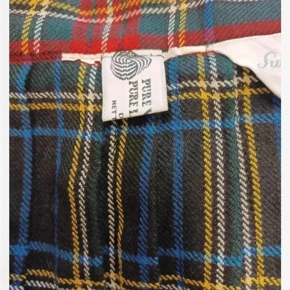Surrey Classic 100% Wool Tartan Vintage Midi Skirt Size Large - Picture 8 of 9